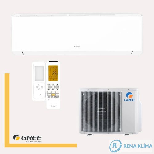 GREE AMBER UV Klíma GWH12YCXD-K6DNA1B 3,5 kW Minimalista dizájn 3D légterelés