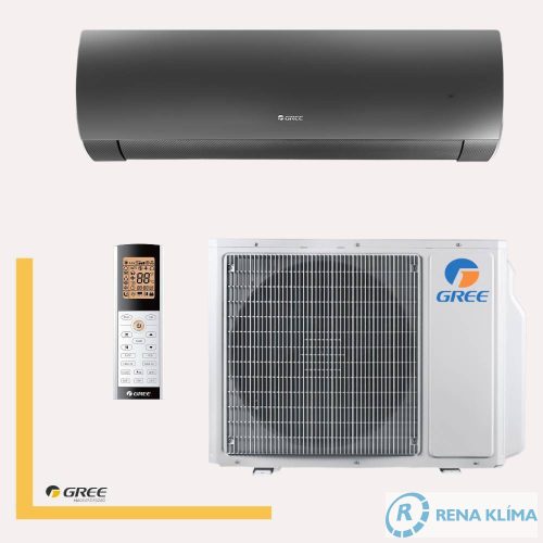 GREE DARK X Klíma GWH18ACDXF-K6DNA1A 5,3 kW Elegáns modern dizájn Karter- és csepptálca fűtéssel I-Feel funkció