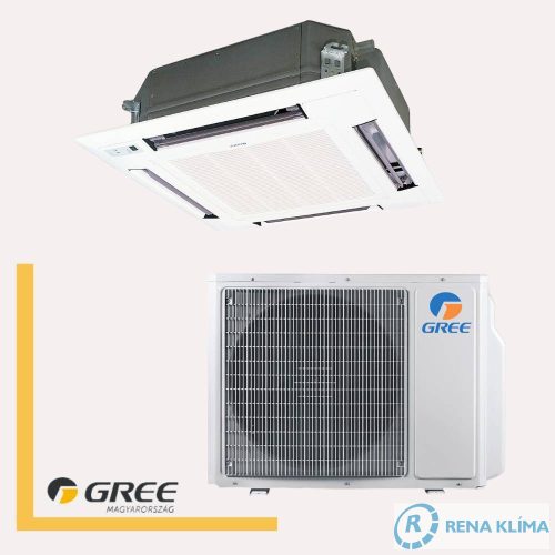 GREE UM Kazettás klíma GUD125T 12,0 kW Hideg levegő befúvás elleni védelemmel I-Feel funkcióval