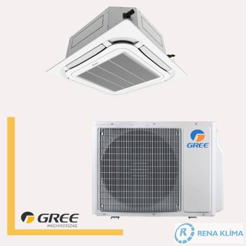 GREE UM Kazettás Klíma GUD50T 5,0 kW Hideg levegő befúvás elleni védelemmel I-Feel funkcióval