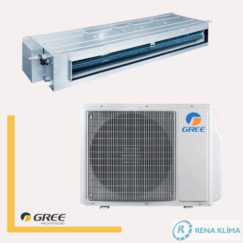 GREE UM Légcsatornás Klíma GUD100PS/A-T 10,0 kW Hideg levegő befújás elleni védelemmel Téliesített I-Feel funkció
