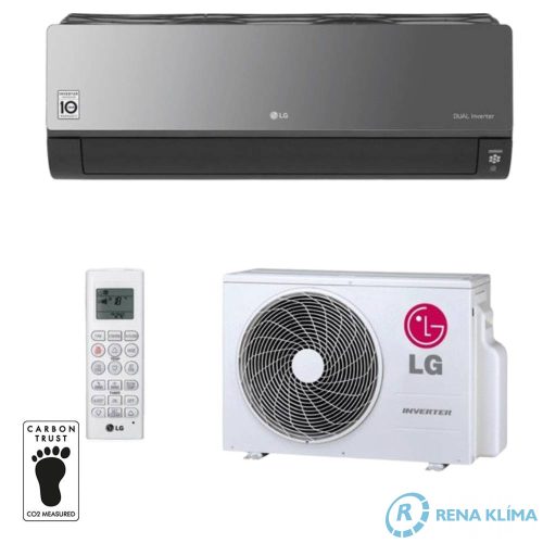 LG ARTCOOL Mirror Klíma AC18BK 5,0 kW Tükröződő üvegfelülettel UV nano technológia Dual inverter