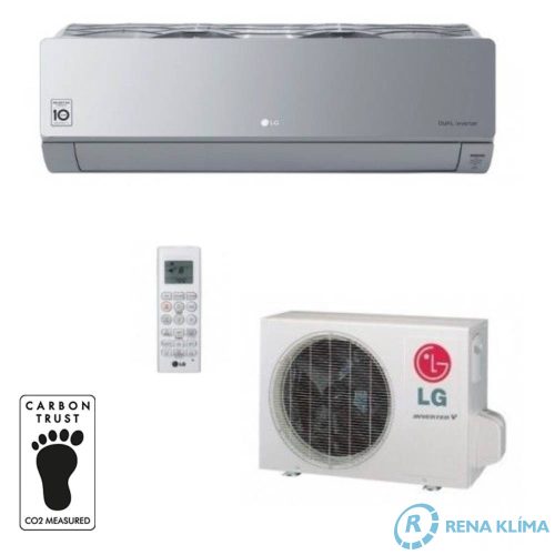 LG ARTCOOL Silver AC09SQ 2,5 kW Hatékony hűtés Energiafogyasztás csökkentése UV nano szűrővel a tiszta levegőért
