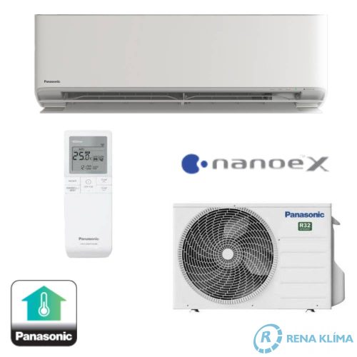 PANASONIC ETHEREA Klíma KIT-Z35-XKE 3,5 kW Nanoe X technológia a beltéri környezet tisztaságáért Okos hatékonyság