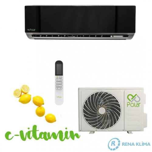 POLAR RAINBOW Klíma SIEH0025SDR / SO1H0025SDR BLACK / SILVER 2,5 kW C-vitamin szűrővel