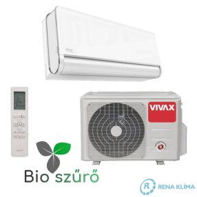   VIVAX H+ Klíma DESIGN ACP-12CH35AEHI+ 3,5 kW Ionizáló 180° Airflow Bio Hepa Szűrőrendszer
