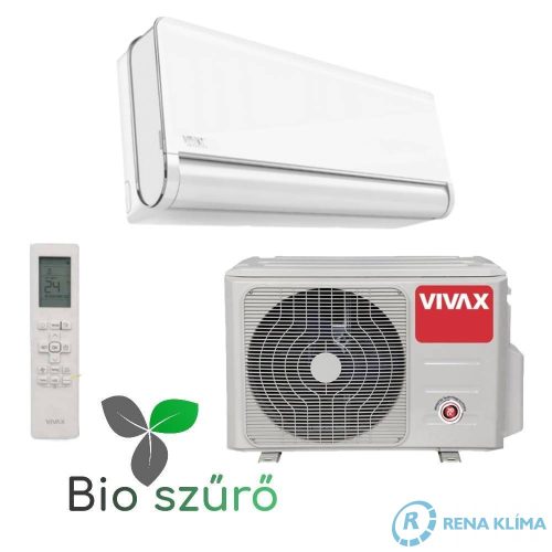 VIVAX H+ Klíma DESIGN ACP-12CH35AEHI+ 3,5 kW Ionizáló 180° Airflow Bio Hepa Szűrőrendszer