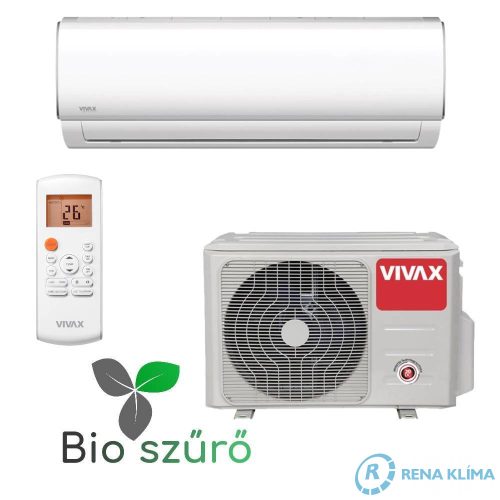 VIVAX M DESIGN Klíma ACP-12CH35AEMI 3,5 kW Bio szűrővel Okos otthon kompatibilis Utolsó mód memória